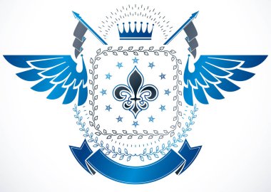 Eski stil heraldry, heraldic amblem, vektör illüstrasyon oluşturmak