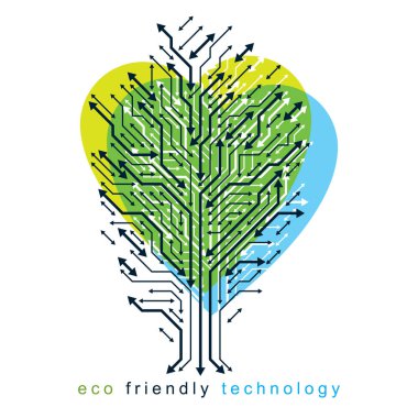 W ile oluşturulan kalp şeklinde ağacın vektör illüstrasyon