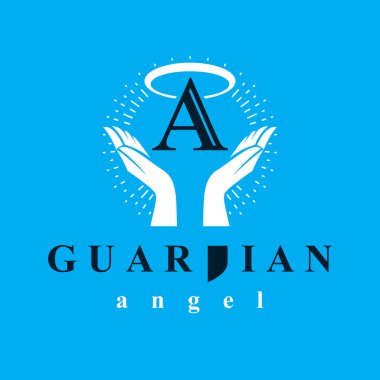 Archangel vektör kavramsal sembol kullanılmak üzere catechesis organiz