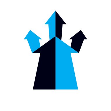 Vektör oku yukarı doğru işaret ediyor. İş geliştirme logosu izole