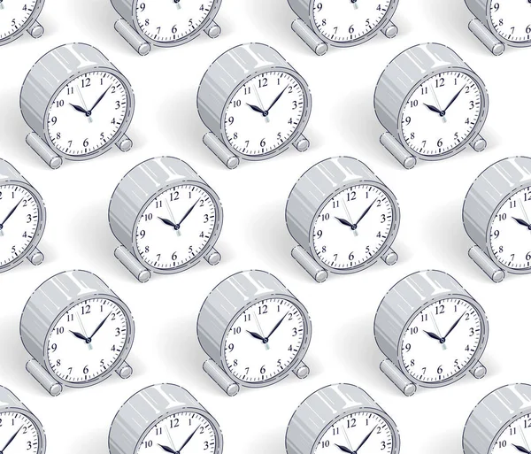 Απρόσκοπτη υπόβαθρο ξυπνητήρια, χρονόμετρο, προθεσμία βιασύνη και wake — Διανυσματικό Αρχείο
