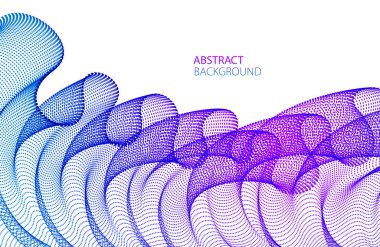 Dalga akan parçacıklar modern rahatlatıcı illüstrasyon, aparat