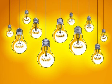 Ampuller güzel vektör gerçekçi illüstrasyon parlayan. ıde