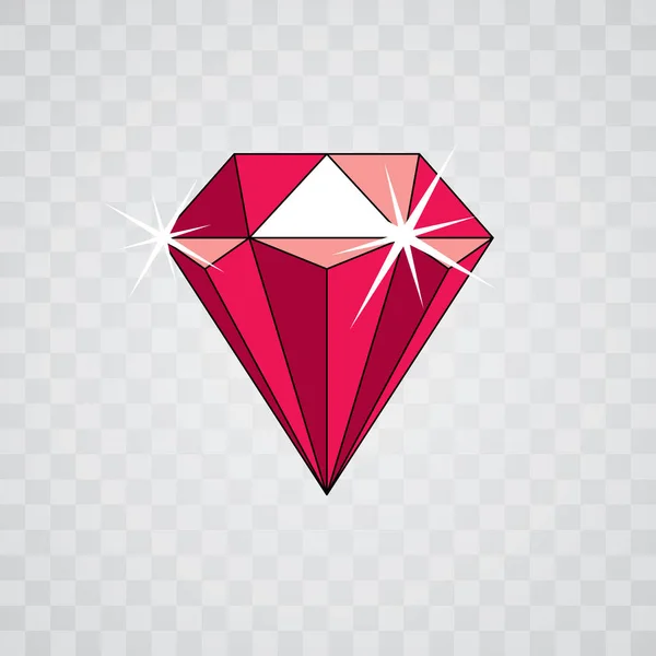 Vecteur luxe facettes élément décoratif. icône de diamant brillant, je — Image vectorielle