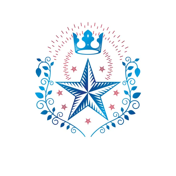 Militaire ster embleem, overwinning Award symbool gemaakt met behulp van Imperia — Stockvector