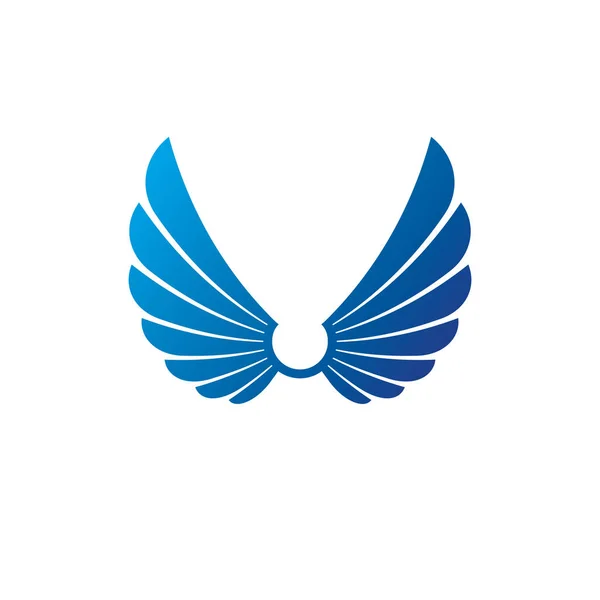 古代の象徴的な翼のエンブレム。ヘラルティック ベクトルデザイン要素。R — ストックベクタ