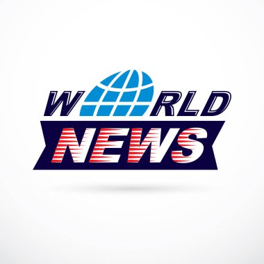 Dünya haber yazıt, vektör illüstrasyon. Haberler ve gerçekler repo
