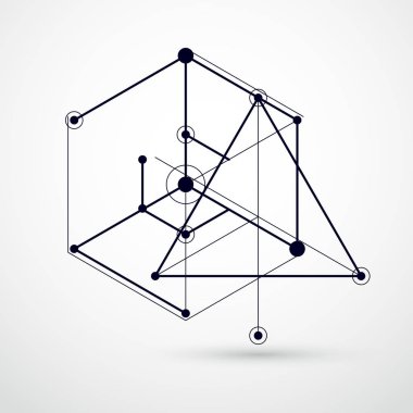 Basit geometrik şekilli soyut vektör kompozisyonu, symbo