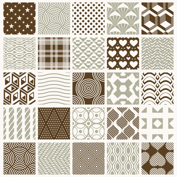 Vector ornamental seamless backdrops set, geometric patterns col — Stock Vector