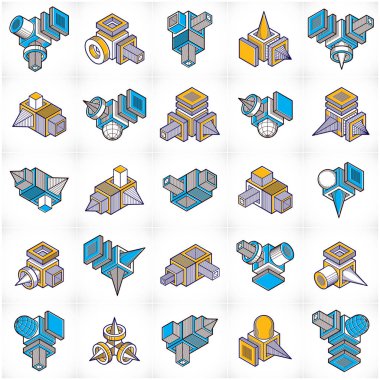 Soyut şekil mühendislik, vektörel çizimler ayarla.