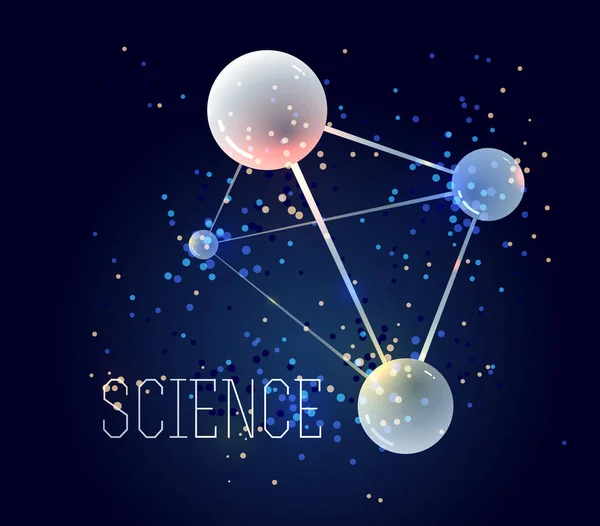 Moleculen vector illustratie, Science chemie en fysica de — Stockvector