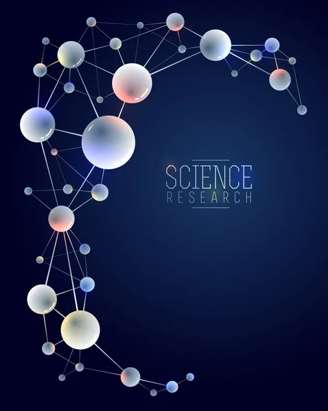Illustration vectorielle des molécules, chimie des sciences et physique — Image vectorielle