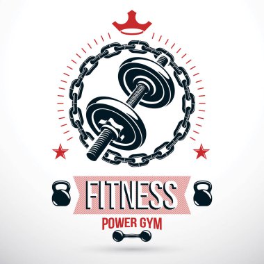 Vektör spor ekipmanları, disk ağırlığı ve su ısıtıcısı bel ile dumbbell