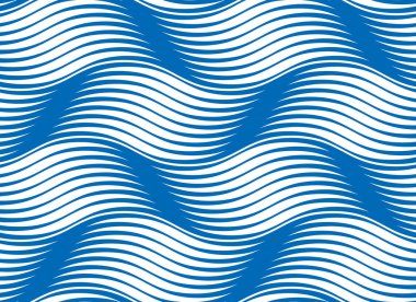 Dikişsiz desen, vektör eğri çizgiler soyut tekrar su dalgalar