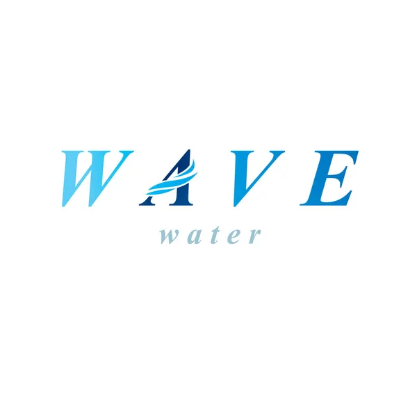 Logotipo de vector de ecología acuática pura. Tema Día del Agua. Medio ambiente — Vector de stock