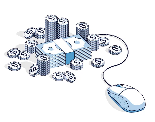 Online Finance concept, Web payments, Internet inkomsten, online — Stockvector