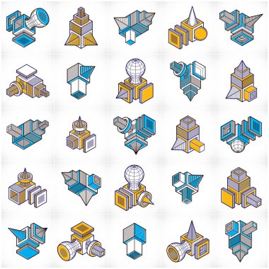 Soyut şekil mühendislik, vektörel çizimler ayarla.