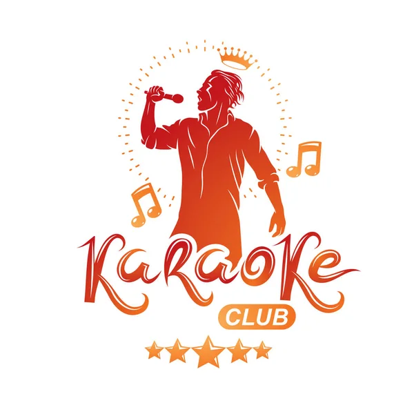 Karaoke clube folhetos design de capa de vetor criado usando musical não — Vetor de Stock