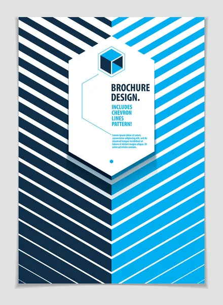 Minimalistische brochureontwerp. Vector geometrische patroon abstract — Stockvector