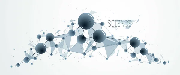 Moleküle Vektorillustration, naturwissenschaftliche Chemie und Physik die — Stockvektor