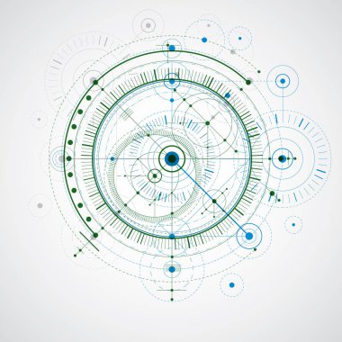 Geometrik teknoloji renkli vektör çizim, teknik wallpape