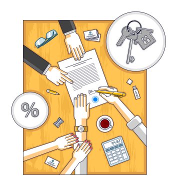 Adam işaretleri banka ipotek hipothec gayrimenkul ev satın almak için 