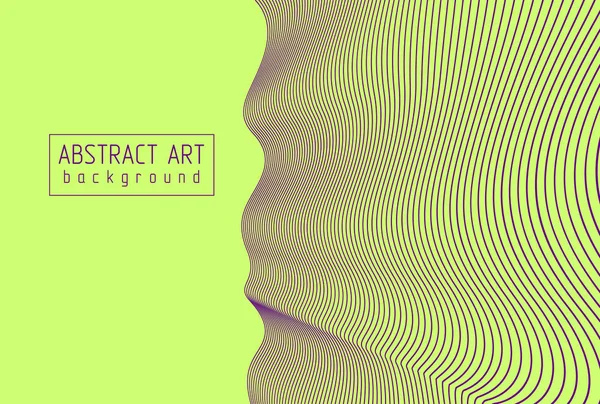 Abstrait artistique vecteur linéaire fond, lignes ondulées, rythmique — Image vectorielle