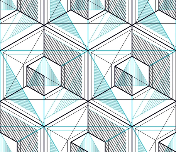 Cubi geometrici modello astratto senza cuciture, sfondo vettoriale 3d . — Vettoriale Stock