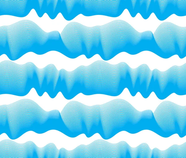 カオス波ベクトル曲線ラインの抽象的な repe シームレス パターン — ストックベクタ