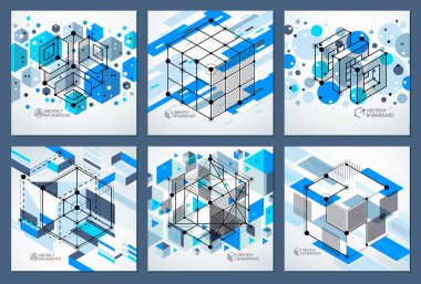 Mühendislik teknolojisi vektör mavi duvar kağıtları 3d c ile yapılan ayarlayın