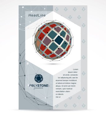 Web teknolojileri şirket kitapçığı kapak tasarımı. 3d tasarım, colorf