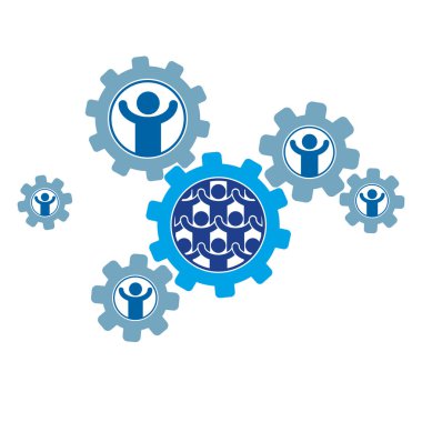 İnsanlık ve Kişi kavramsal logosu, benzersiz vektör sembolü oluşturuldu