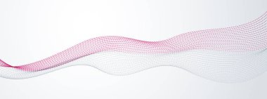 Akan, parçacıklar dinamik ses dalgası dizisi. 3D vektör illust