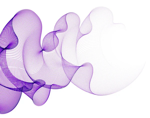 Golf van vloeiende deeltjes moderne ontspannende illustratie, transpa — Stockvector