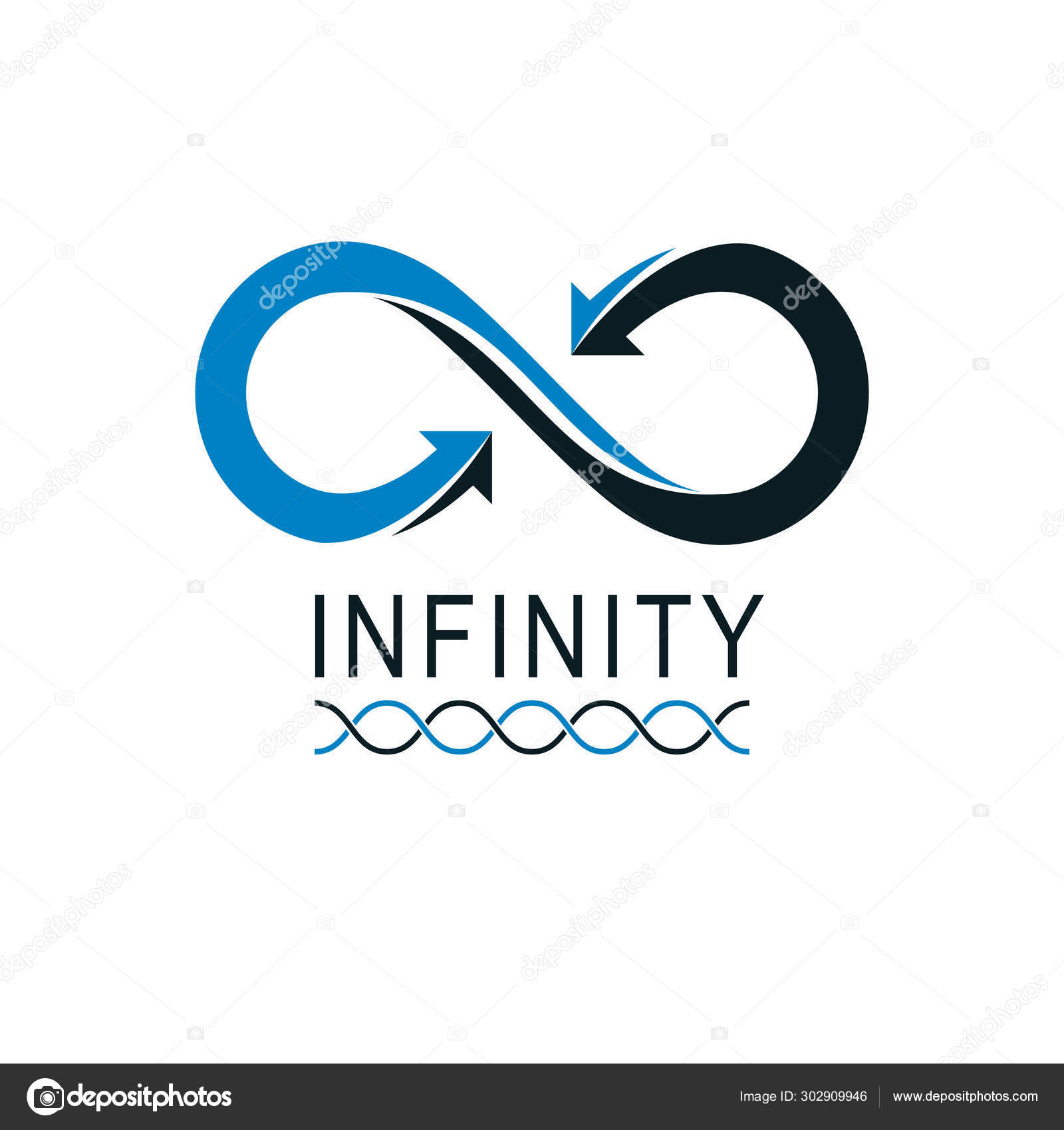 无限循环概念标志，矢量特殊符号. 图库矢量图©Ostapius 302909946