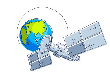 Dünya'nın etrafında dönen uydu, uzay uçuşu, iletişim aralığı