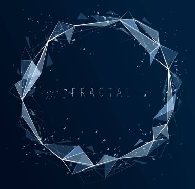 Çokgen elemanlar vektör soyut arka plan, düşük poli 3d objec