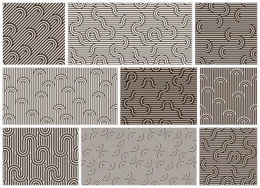 Dokuma çizgiler, geometrik yoksunluk ile çizgili vektör dikişsiz desenler