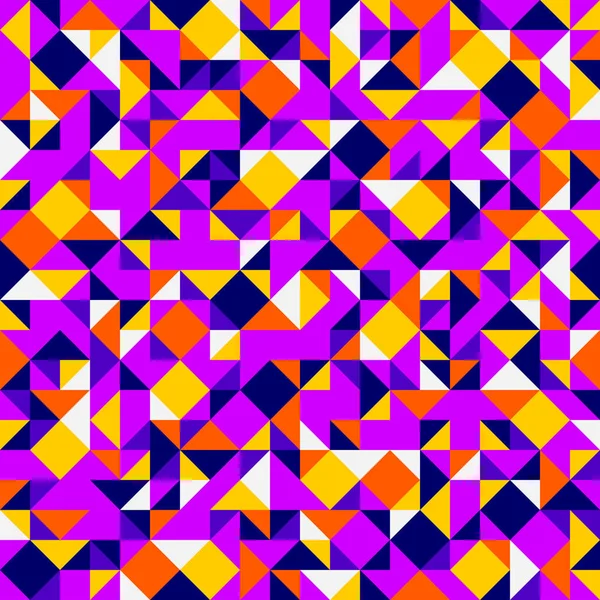 Мозаичный бесшовный рисунок, геометрическая хаотическая мозаика, вектор обратной связи — стоковый вектор