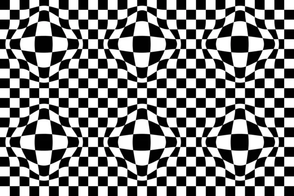 光学错觉方格矢量抽象无缝背景, — 图库矢量图片