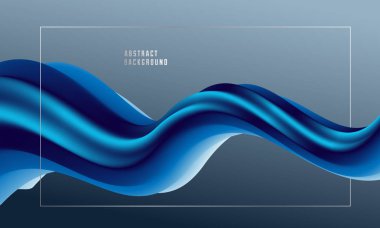 Degrade renk 3D sıvı şekil vektör soyut arka plan, cinde