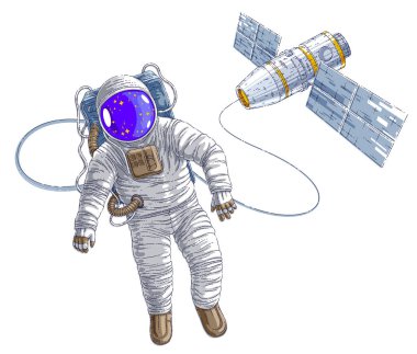 Astronot uzay istasyonuna bağlı Açık uzaya çıktı s