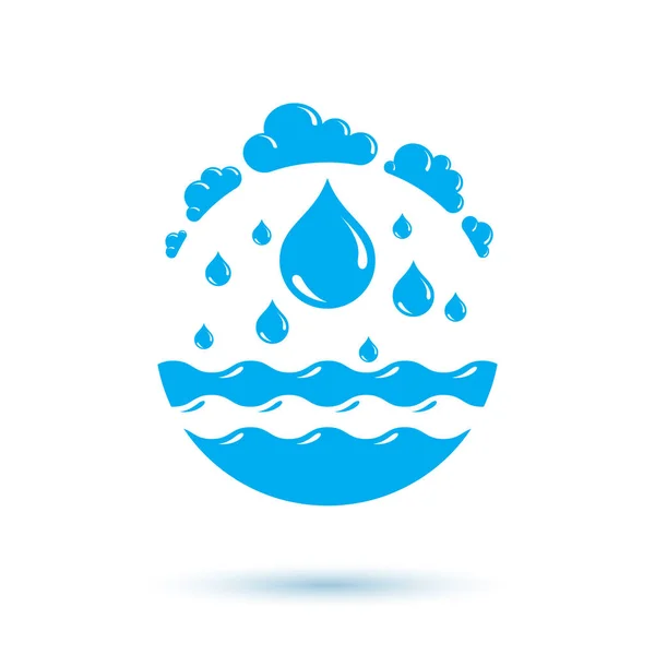 Ocean freshness theme vector logotype for use as marketing desig — Stock Vector