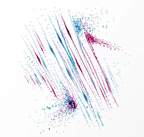 Matriz de flujo de partículas vector colorido fondo abstracto, vida fo — Vector de stock