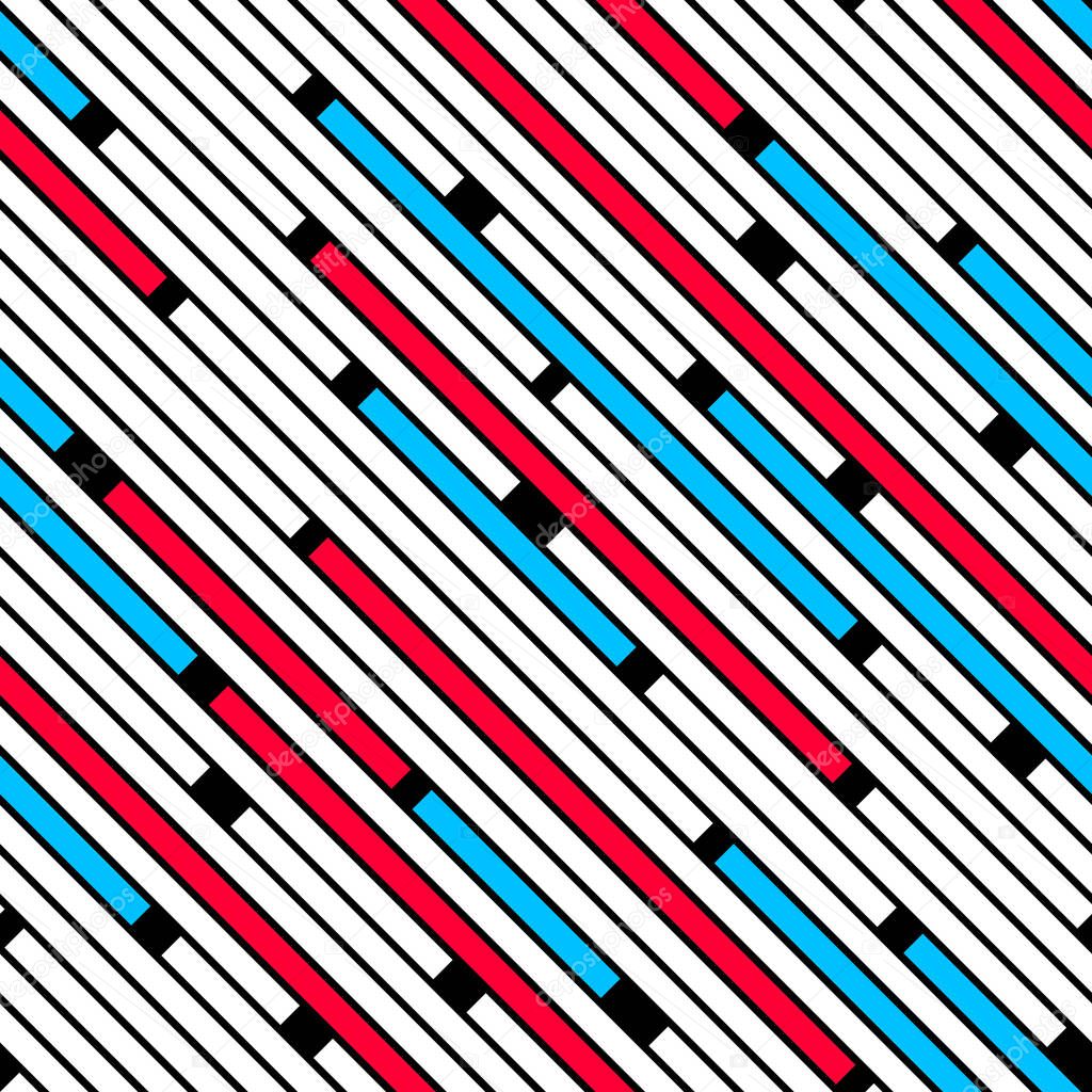 Lined seamless minimalistic pattern, vector minimal lines backgr