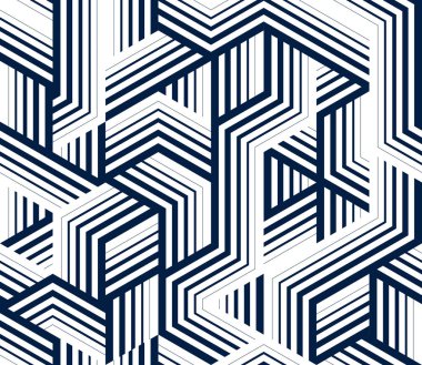 3d küpler dikişsiz desen vektör arka plan, çizgili boyutlu b