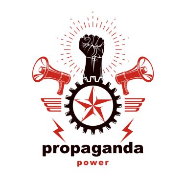 Vektör pazarlama afiş kadar yükseltilmiş sıkıştırılmış yumruklar kullanılarak oluşturulan, 