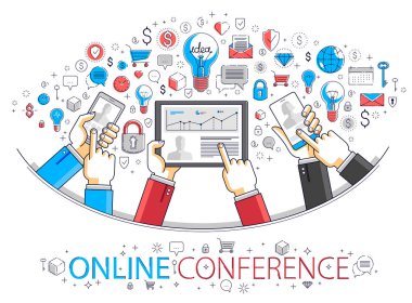 Internet ekip çalışması online ekibi çalışma ve konferans u sahip