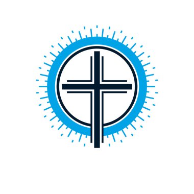 Christian Cross gerçek inanç vektör din sembolü, Hıristiyanlık