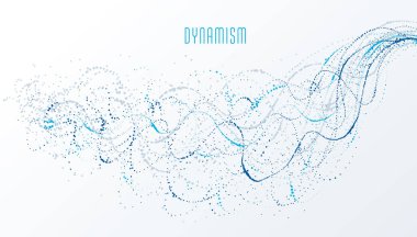 Particle flow array colorful vector abstract background, life forms bio theme microscopic design, dynamic dots elements in motion. clipart svg vector 